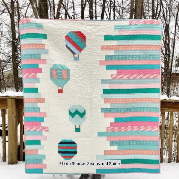 Hot Air Balloon Quilt Idea from Seams and Shine