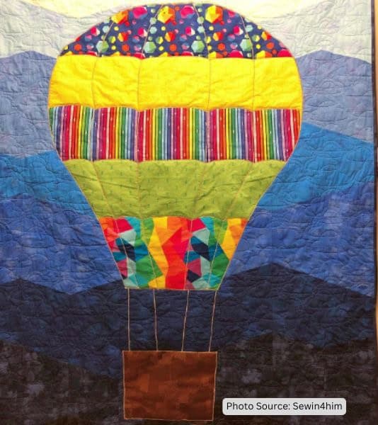Hot Air Balloon Quilt Idea from Sewin4him