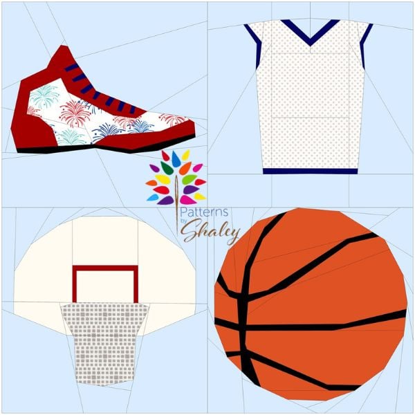 Let's Play Basketball Quilt Block Pattern Bundle - etsy