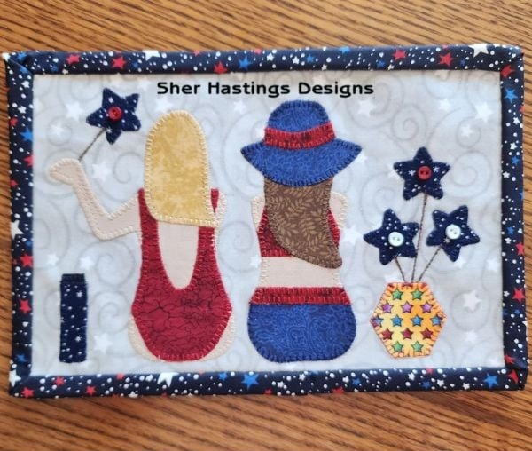 Patriotic Girls Mug Rug Quilt Pattern - etsy