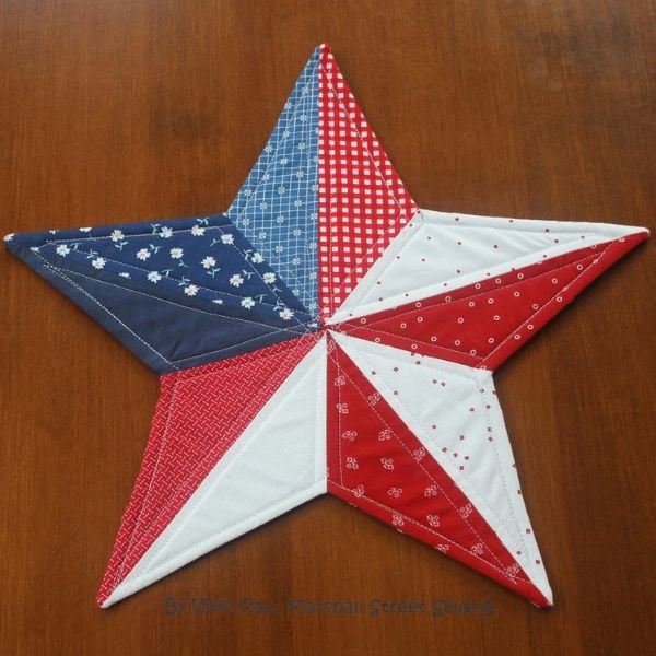 Patriotic Star Mug Rug Quilt Pattern - etsy