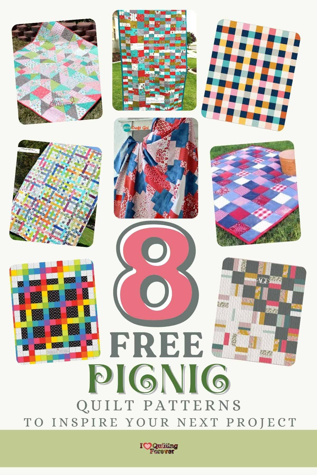 Picnic Quilt Patterns Roundup 1 ILQF Pinterest
