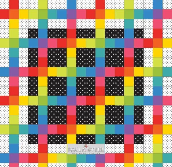 Rainbow Matrix Picnic - free quilt pattern