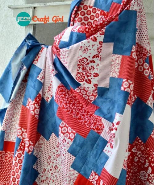 Red, White & Denim - free quilt pattern