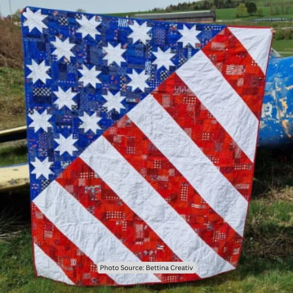 Stars and Stripes Quilt Idea from Bettina Creativ