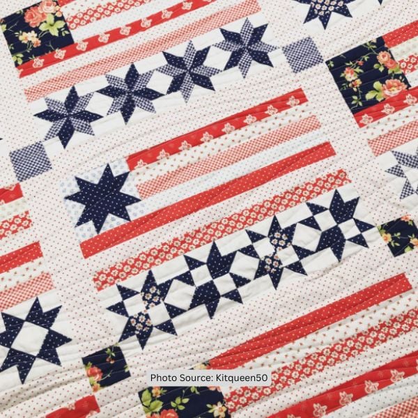 Stars and Stripes Quilt Idea from Kitqueen50