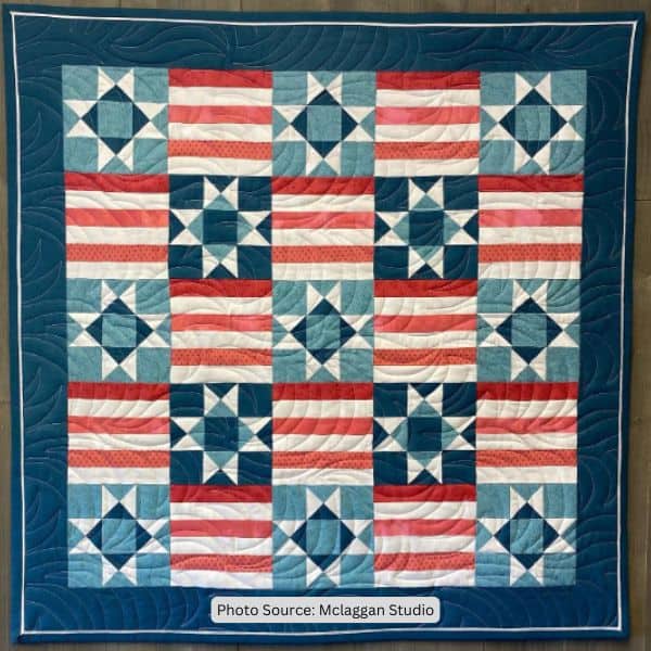 Stars and Stripes Quilt Idea from Mclaggan Studio