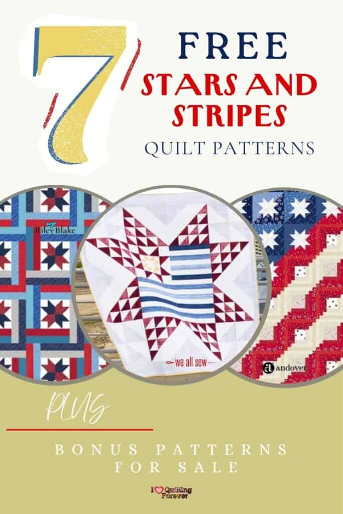 Stars and Stripes Quilt Patterns Roundup 3 ILQF Pinterest