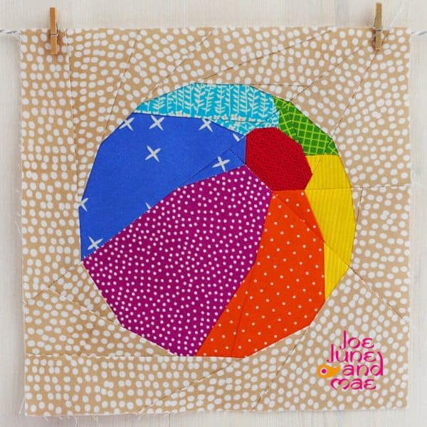Beach Ball FPP Quilt Block Pattern - etsy