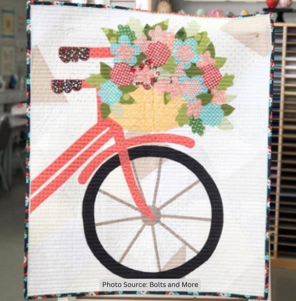 Bicycle Quilt Idea from Bolts and More
