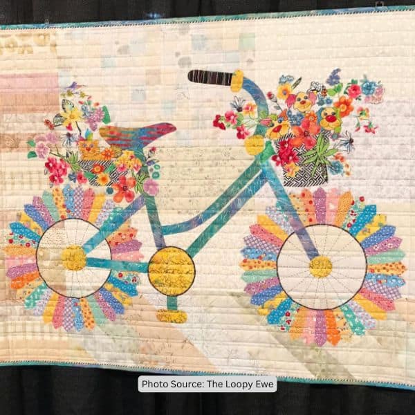 Bicycle Quilt Idea from The Loopy Ewe