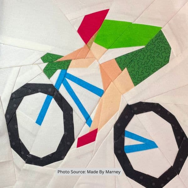Biking Quilt Block Pattern - etsy