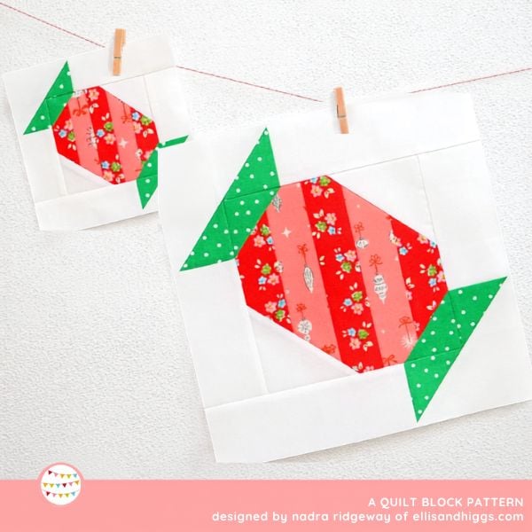 Christmas Candy Quilt Block Pattern - etsy