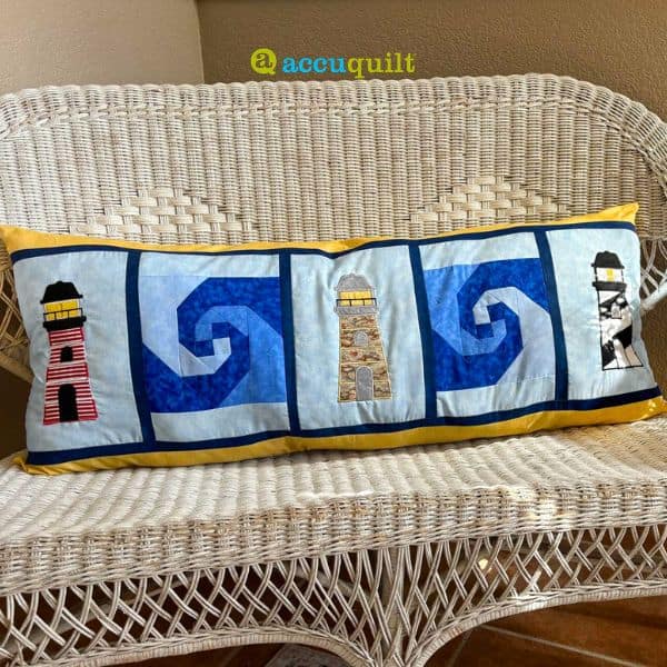 GO! Lighthouse Bench Pillow - free quilt pattern