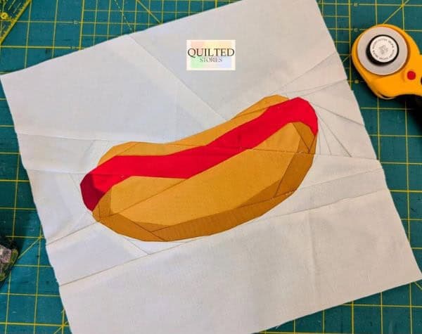 Hot Dog FPP Quilt Block Pattern - etsy