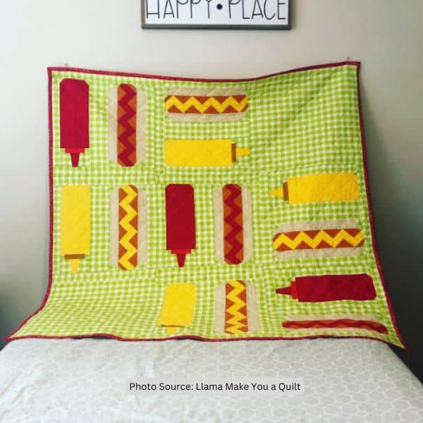 Hot Dog Quilt Idea from Llama Make You a Quilt