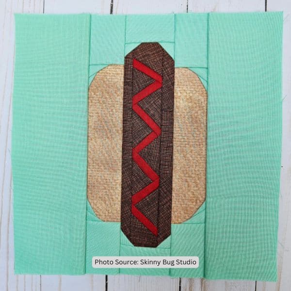 Hot Dog Quilt Idea from Skinny Bug Studio