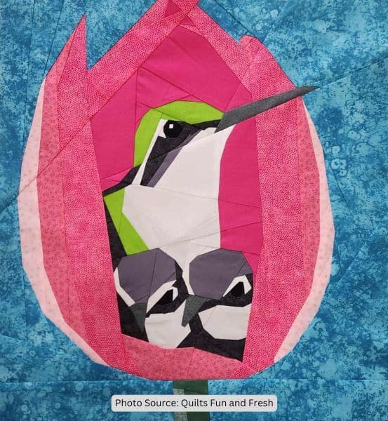 Hummingbird Family Quilt Block Pattern - etsy