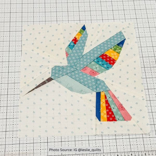 Hummingbird Quilt Idea from leslie_quilts