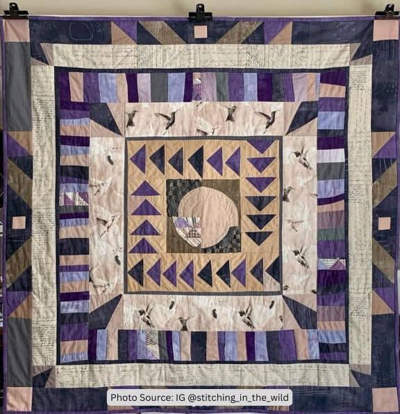 Hummingbird Quilt Idea from stitching_in_the_wild