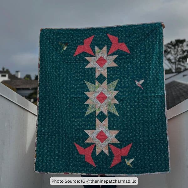 Hummingbird Quilt Idea from theninepatcharmadillo