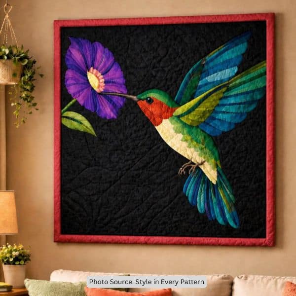 Hummingbird Quilt Pattern - etsy -