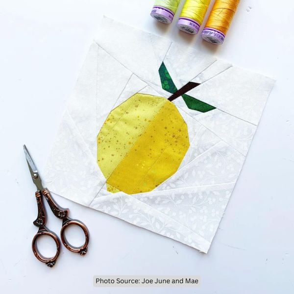 Lemon FPP Quilt Block Pattern - etsy
