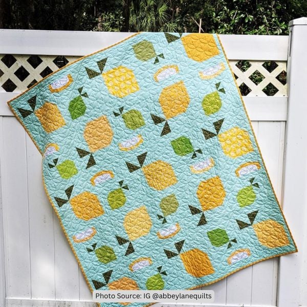 Lemon Quilt Idea from abbeylanequilts