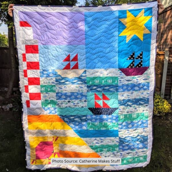 Lighthouse Quilt Idea from Catherine Makes Stuff