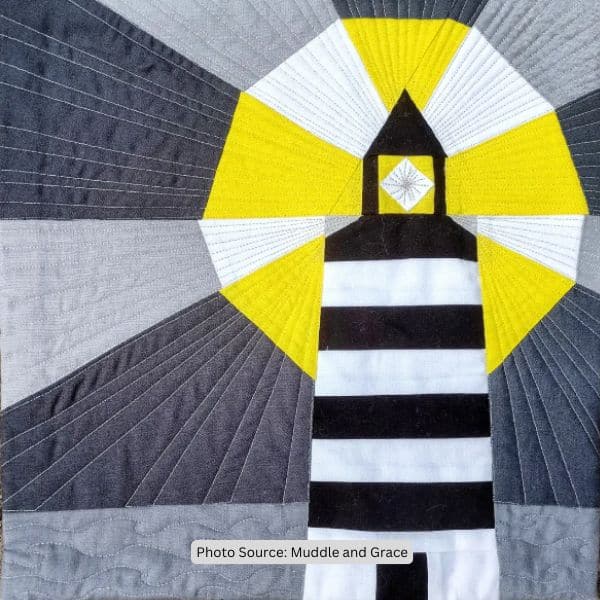 Lighthouse Quilt Idea from Muddle and Grace