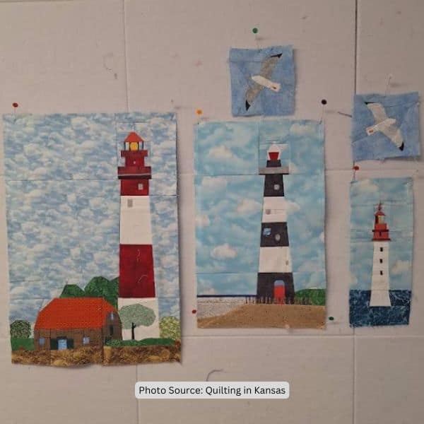 Lighthouse Quilt Idea from Quilting in Kansas