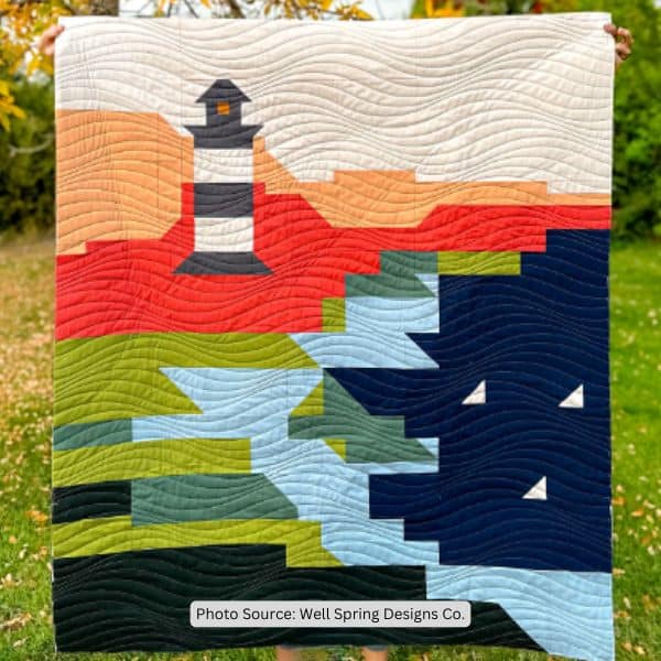 Lighthouse Quilt Idea from Well Spring Designs Co.