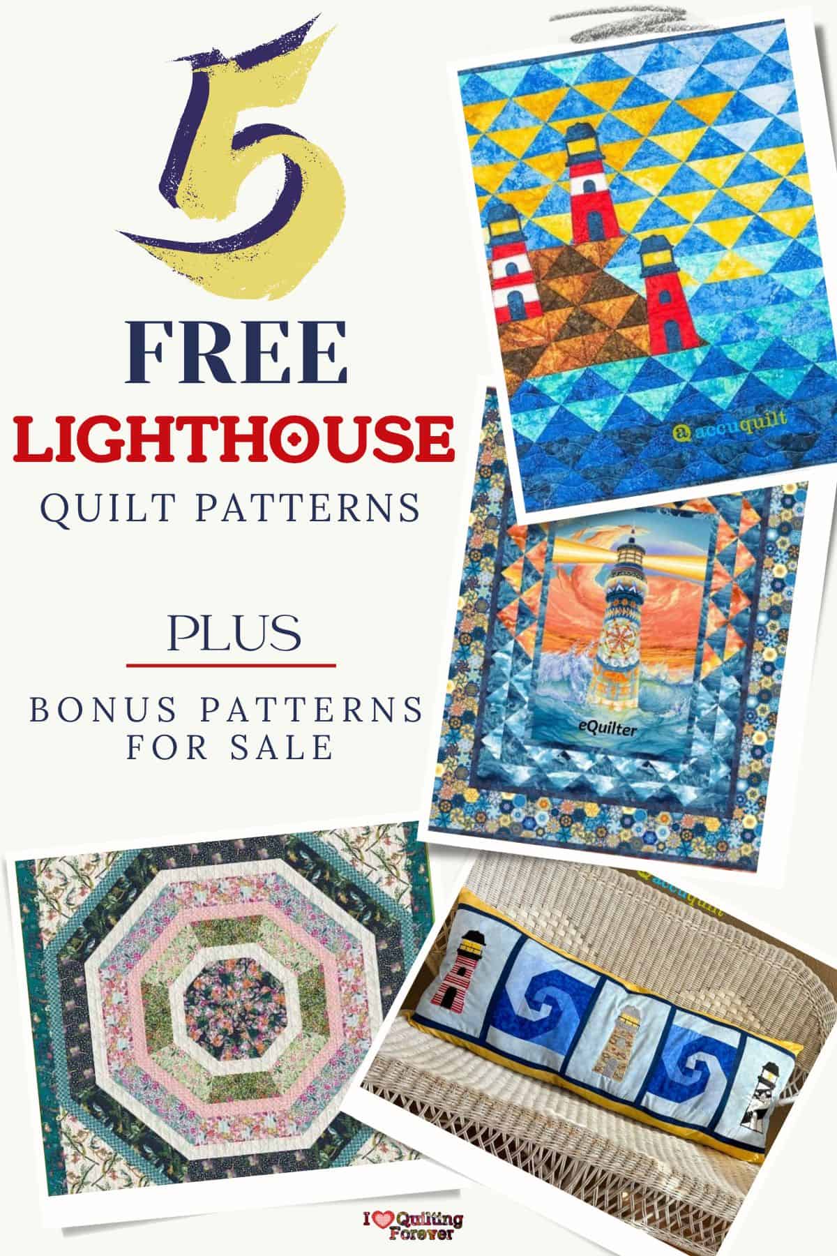 Lighthouse Quilt Patterns Roundup 1 ILQF Pinterest