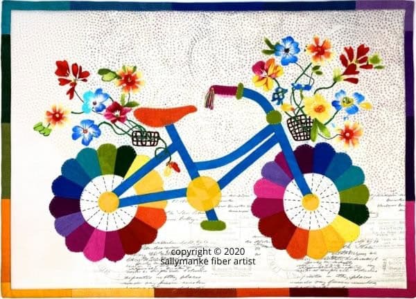 Mini Whimsical Bicycle Quilt Pattern - etsy