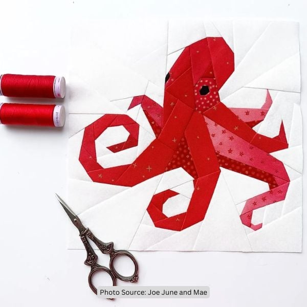 Octopus FPP Quilt Block Pattern -etsy