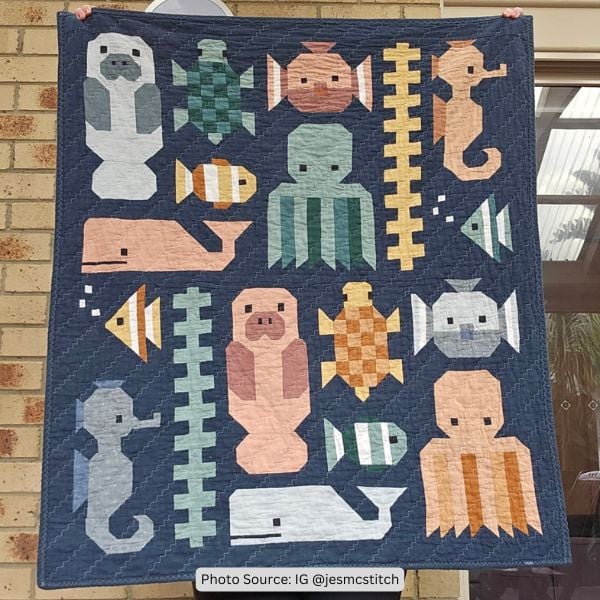 Octopus Quilt Idea from jesmcstitch