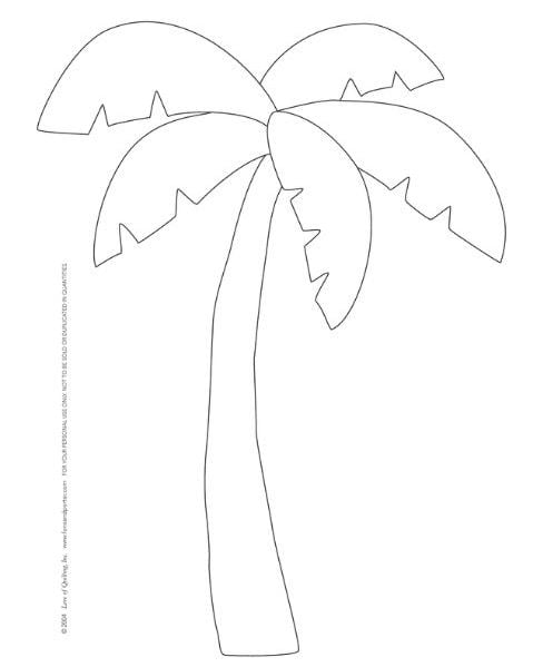 Palm Tree Applique Quilt Block Pattern - free quilt block pattern