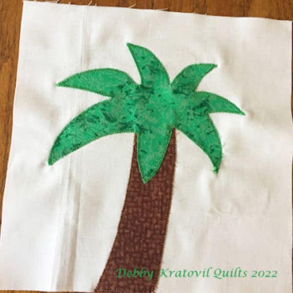 Palm Tree Quilt Block Pattern - free quilt block pattern