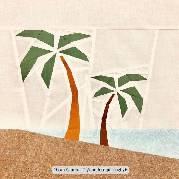 Palm Tree Quilt Idea from modernquiltingbyb