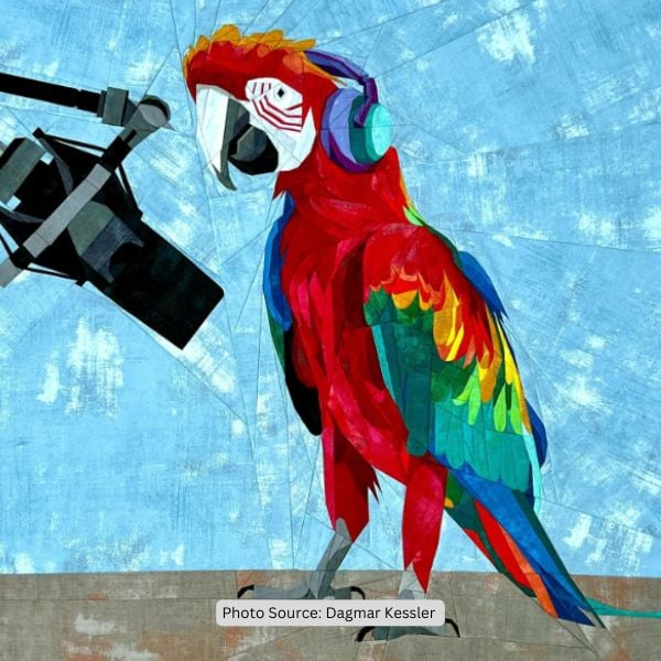 Parrot Quilt Idea from Dagmar Kessler