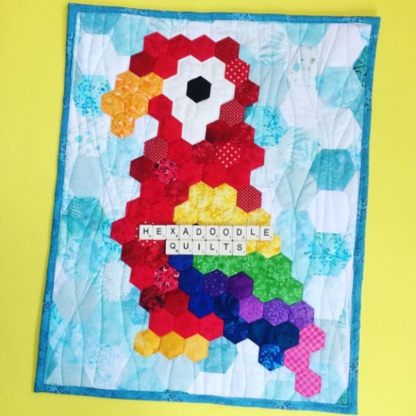 Parrot Quilt Idea from Hexadoodle Quilts