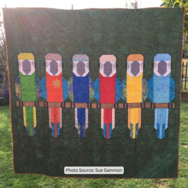 Parrot Quilt Idea from Sue Gammon