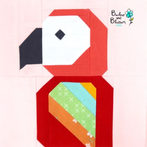Parrot Summer Quilt Block Pattern - etsy