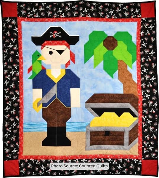 Pirate Quilt Pattern - etsy