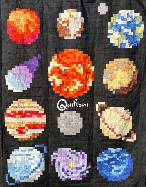 Pixelated Galaxy Quilt Pattern - etsy