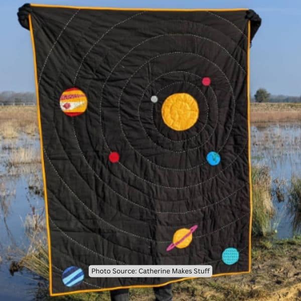Planet Quilt Idea from Catherine Makes Stuff