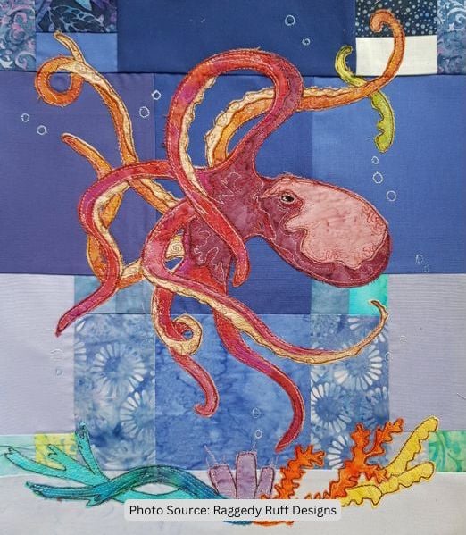 Sea Of Life Quilt Block Pattern -etsy