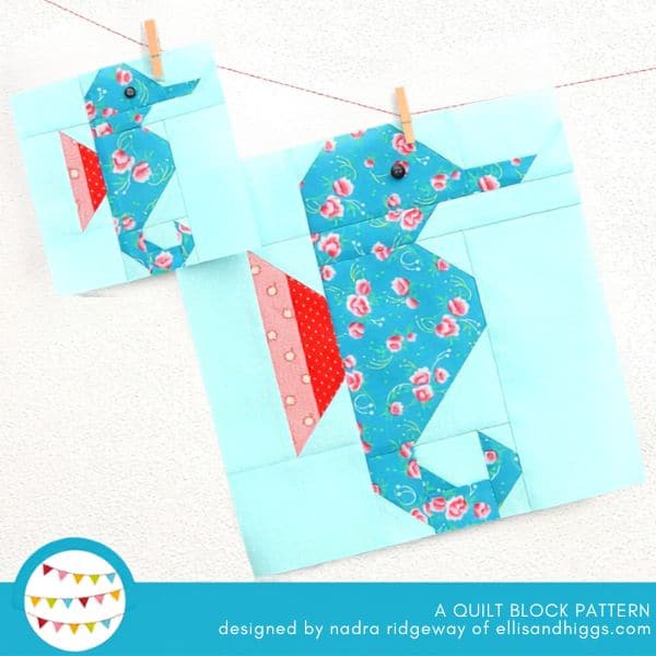 Seahorse Quilt Block Pattern - etsy