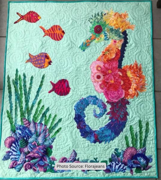 Seahorse Quilt Idea from Florajeans