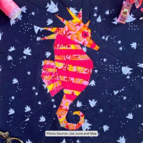 Seahorse Quilt Idea from Joe June and Mae
